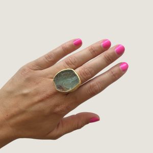 Ring – Grün-Brauner Achat