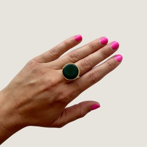 Grüner Jade Ring