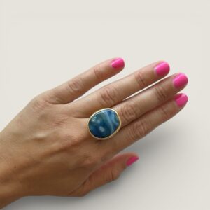 Ring mit blauem Achat