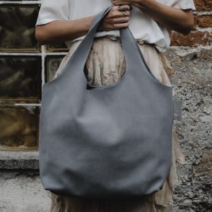 Suede bag-Grey