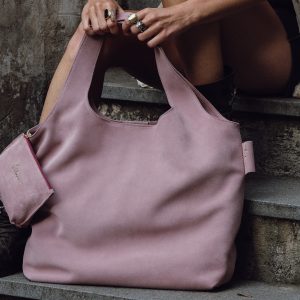 Suede bag-pink